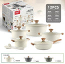 Marble Cookware Casserole Set/6 Pcs 20/24/28/28/32 (Inspect Actual)