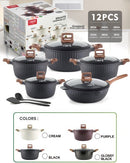 Marble Cookware Casserole Set/6 Pcs 20/24/28/28/32 (Inspect Actual)