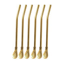 Stainless Steel Straw Spoon Utensils Set/6 Pcs 7.5*16cm