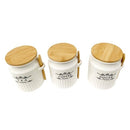 Ceramic Canister Set/3 Pcs with Spoon 14*9.5 cm