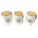Ceramic Canister Set/3 Pcs with Spoon 14*10 cm