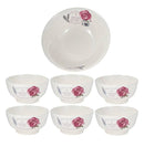 Ceramic Floral Pattern Bowl Set/7 Pcs 20 cm/11.5 cm