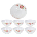 Ceramic Floral Pattern Bowl Set/7 Pcs 20 cm/11.5 cm