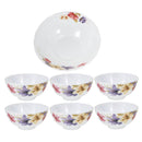 Ceramic Floral Pattern Bowl Set/7 Pcs 20 cm/11.5 cm