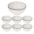Ceramic Floral Pattern Bowl Set/7 Pcs 20 cm/12 cm