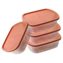 Stackable Rectangular Plastic Crisper Box Set/3 Pcs 20*15*6.5 cm