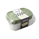 Stackable Rectangular Plastic Crisper Box Set/3 Pcs 20*15*6.5 cm