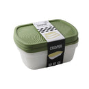 Stackable Rectangular Plastic Crisper Box Set/3 Pcs 24.5*18*8 cm