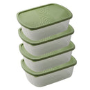 Stackable Rectangular Plastic Crisper Box Set/3 Pcs 24.5*18*8 cm