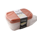 Stackable Rectangular Plastic Crisper Box Set/3 Pcs 24.5*18*8 cm