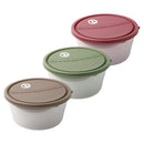 Stackable Round Plastic Crisper Box Set/4 Pcs 2800ML+1800+800+500ML