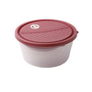 Stackable Round Plastic Crisper Box Set/4 Pcs 2800ML+1800+800+500ML