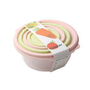 Stackable Round Plastic Crisper Box Set/4 Pcs 2+1.05+0.53+0.2L