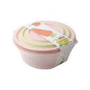 Stackable Round Plastic Crisper Box Set/3 Pcs 1+0.53+0.2L