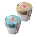 Stackable Round Plastic Crisper Box Set/4 Pcs 19*19 cm