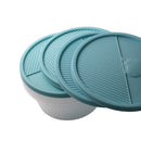 Stackable Round Plastic Crisper Box Set/4 Pcs 19*19 cm