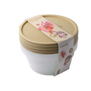 Stackable Round Plastic Crisper Box Set/4 Pcs 19*19 cm