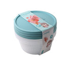 Stackable Round Plastic Crisper Box Set/4 Pcs 19*19 cm