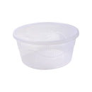 Stackable Round Plastic Crisper Box Set/3 Pcs 22*10.5 cm