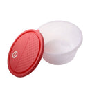 Stackable Round Plastic Crisper Box Set/3 Pcs 22*10.5 cm