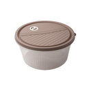 Stackable Round Plastic Crisper Box Set/3 Pcs 22*10.5 cm