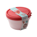 Stackable Round Plastic Crisper Box Set/3 Pcs 22*10.5 cm