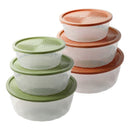 Stackable Round Plastic Crisper Box Set/3 Pcs 23*9.5 cm