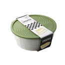 Stackable Round Plastic Crisper Box Set/3 Pcs 23*9.5 cm