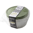 Stackable Round Plastic Crisper Box Set/3 Pcs 23*9.5 cm