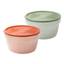 Stackable Round Plastic Crisper Box Set/3 Pcs 20*8 cm