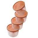 Stackable Round Plastic Crisper Box Set/3 Pcs 6*6.5 cm