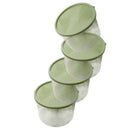 Stackable Round Plastic Crisper Box Set/3 Pcs 6*6.5 cm