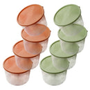 Stackable Round Plastic Crisper Box Set/3 Pcs 6*6.5 cm