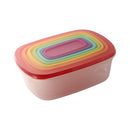 Stackable Rectangular Plastic Crisper Box Set/7 Pcs 27*20*10 cm