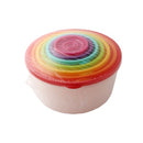 Stackable Round Plastic Crisper Box Set/7 Pcs 22*11 cm