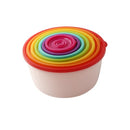 Stackable Round Plastic Crisper Box Set/7 Pcs 22*11 cm