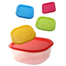 Stackable Square Plastic Crisper Box Set/5 Pcs 23*23*9 cm