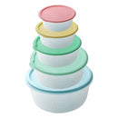 Stackable Round Plastic Crisper Box Set/5 Pcs 23.5*10.5 cm