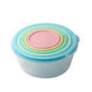 Stackable Round Plastic Crisper Box Set/5 Pcs 23.5*10.5 cm