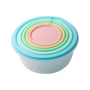 Stackable Round Plastic Crisper Box Set/5 Pcs 23.5*10.5 cm