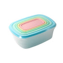 Stackable Rectangular Plastic Crisper Box Set/5 Pcs 26.5*20*9.5 cm