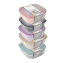 Stackable Rectangle Plastic Crisper Box Set/4 Pcs 330/700/1300/2300ml