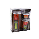 Acrylic Airtight Food Canister Set/3 Pcs 350+700+1200ml