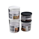 Acrylic Airtight Food Canister Set/4 Pcs 200+450+350+350ml