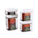 Acrylic Airtight Food Canister Set/4 Pcs 425+1000+1500+2000ml