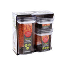 Acrylic Airtight Food Canister Set/3 Pcs 400+900+1200ML