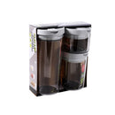 Acrylic Airtight Food Canister Set/3 Pcs 350+700+1200ML