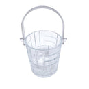 Glass Ice Bucket with handle and Tong Set 11.8*12.5 cm