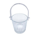 Glass Ice Bucket with handle and Tong Set 11.8*12.5 cm