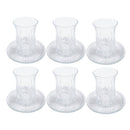 Lead Free Glass Tea Cup & Saucer Set/6  6*9.5/11.5 cm